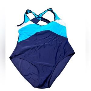 Jack Smith On Piece Swimsuit Blue Size XL